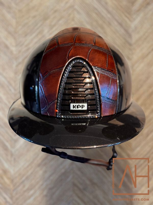 KEP Italia Polo Polish Brown Matt Croco Swarovski - About Helmets