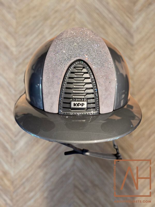 KEP Italia Polo Polish Grey Shaded Swarovski Silver - About Helmets