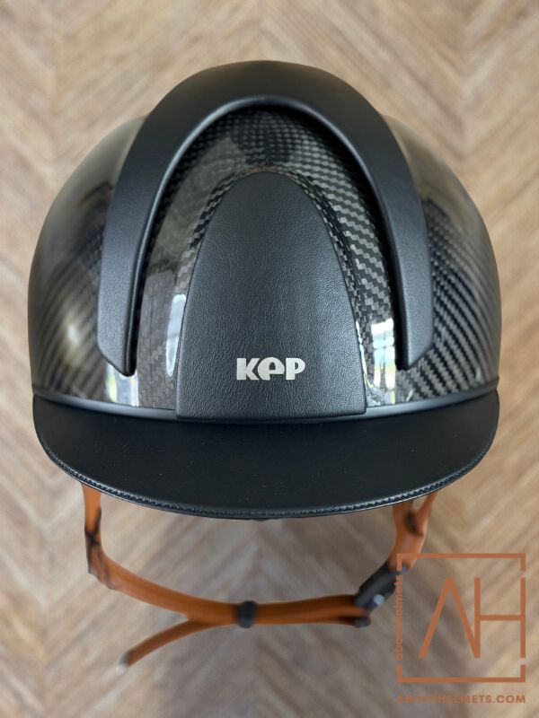 KEP E-Light - Black Shine Leather | Beige Strap - About Helmets