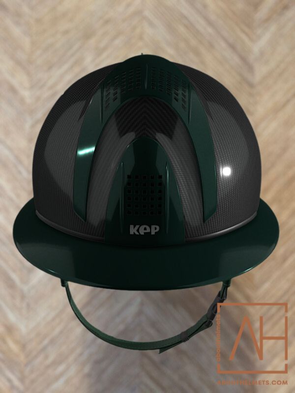 KEP E-Light Carbon - Black Polish Green | Polo Visor - About Helmets