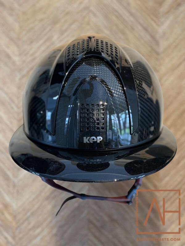 KEP E-Light Carbon Black Shine | Burgundy - About Helmets
