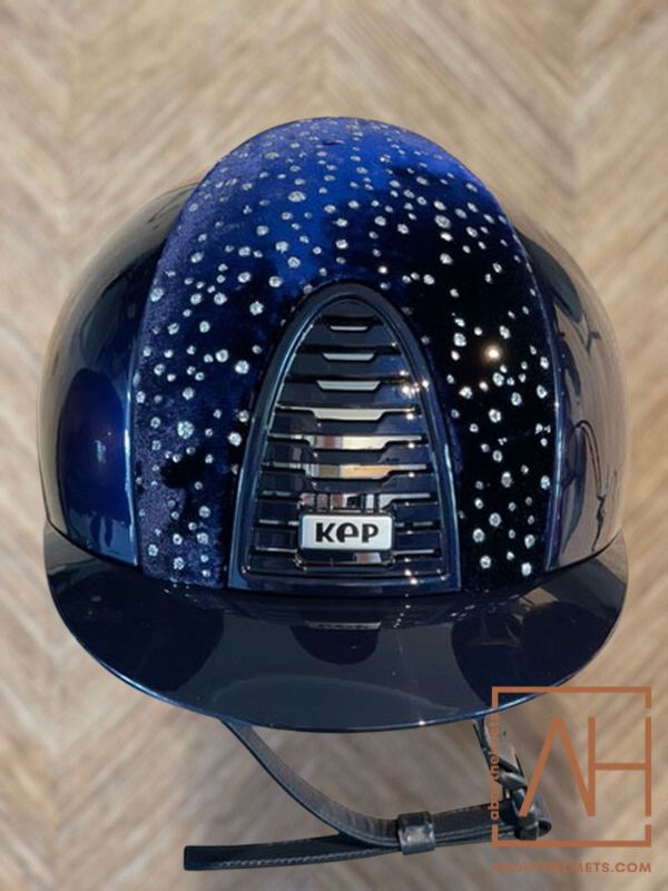 KEP Italia Polish Blue Sparkling Velvet Chrome - About Helmets