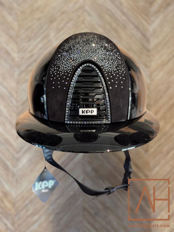 KEP Italia Polo Polish Black Shaded Silver Swarovski - About Helmets