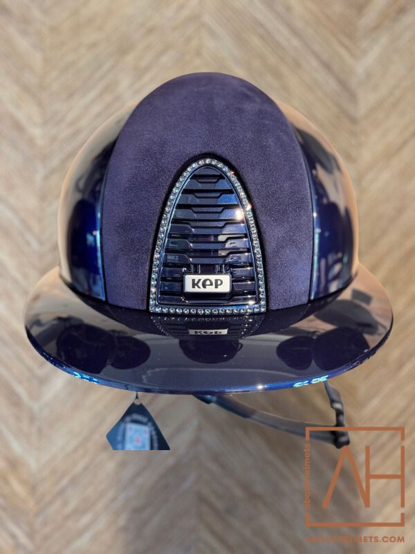 KEP Italia Polo Polish Suede Blue Swarovski - About Helmets