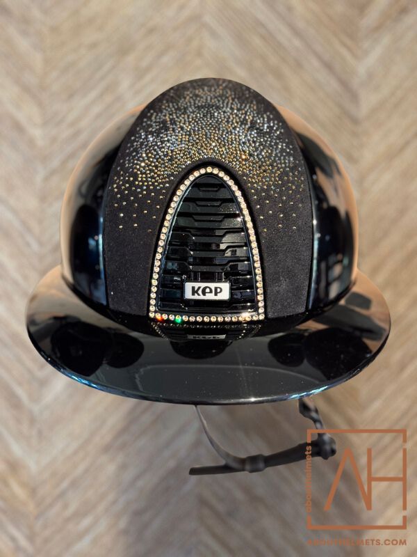 KEP Italia Polo Polish Black Shaded Gold Swarovski - About Helmets