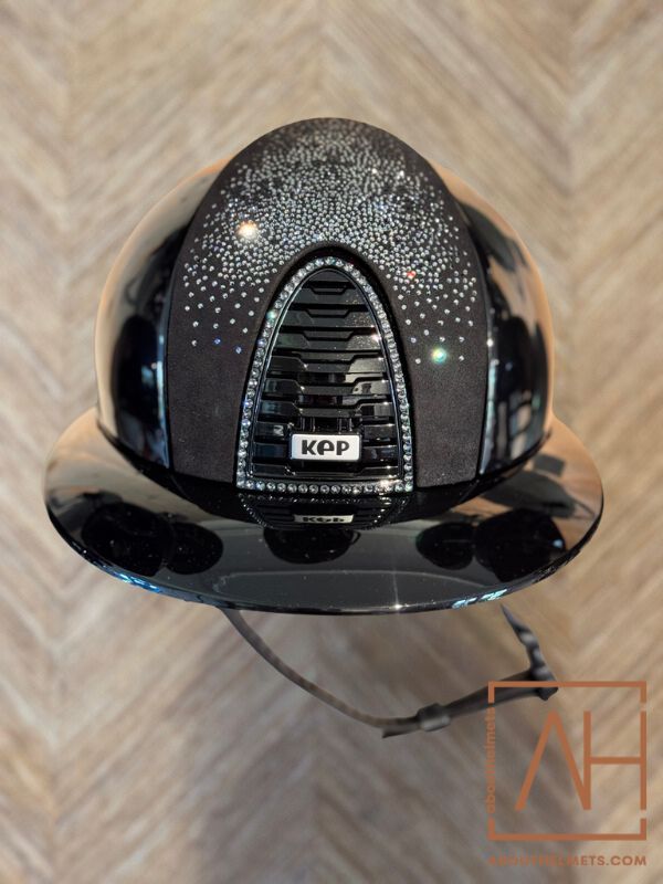 KEP Italia Polo Polish Black Shaded Silver Swarovski