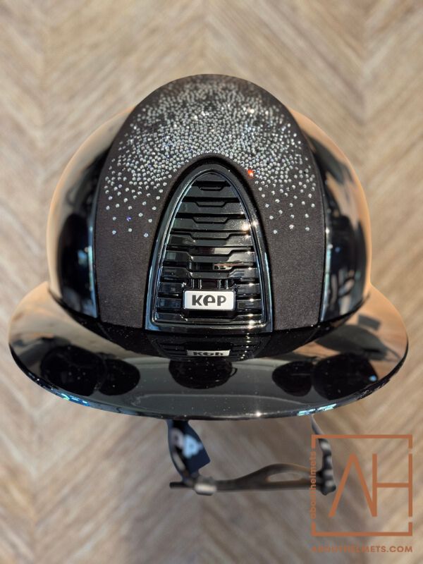 KEP Italia Polo Polish Black Shaded Swarovski Silver - About Helmets