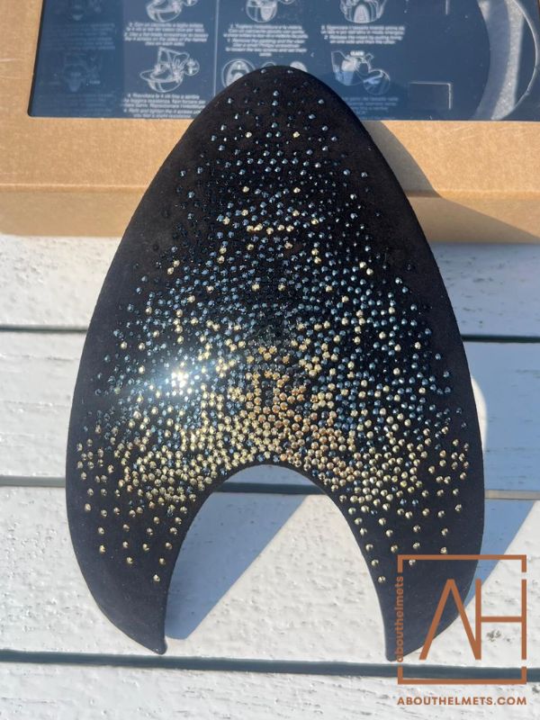 KEP Nebula Shaded Swarovski Black Gold Silver front insert
