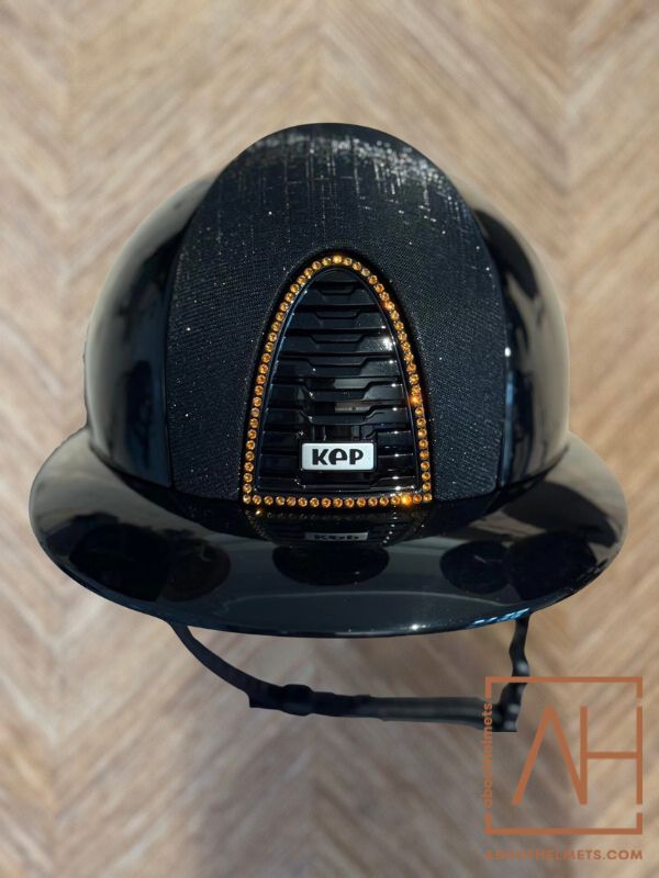 KEP Polish Black Polo Galassia Swarovski Tangerine - About Helmets