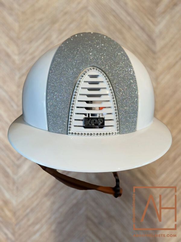 KEP Polish White Star Silver | Swarovski Frame Polo - About Helmets