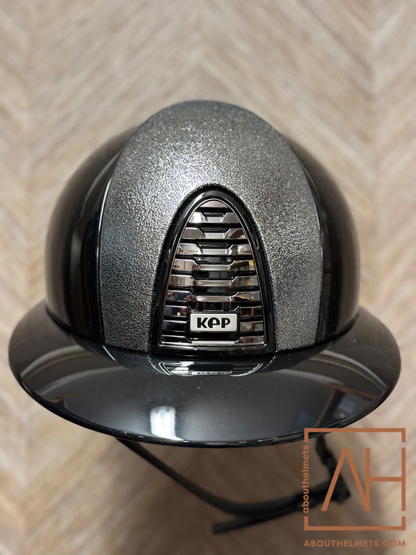 KEP Italia Polo Polish Black Leather Silver Glitter - About Helmets